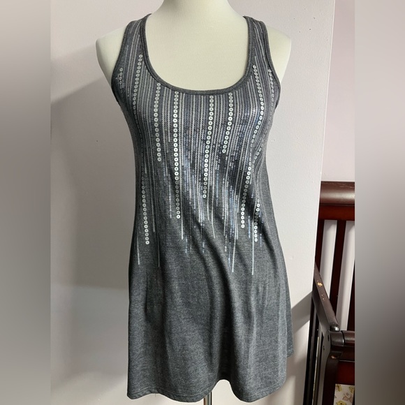 Maurices Women’s Tank Top, Size M, Gray/Silver Sequins - Picture 1 of 3
